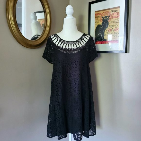 Free People RARE Holy Mountain Crochet Mini Dress Size Small EUC - Picture 6 of 16